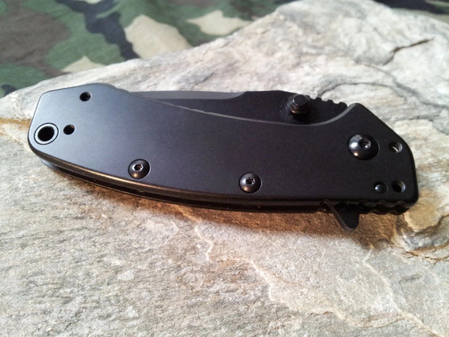 Kershaw Cryo Hinderer Black Speed Assisted Open Folding Knife 1555BLK - Image 5