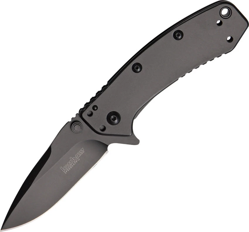 Kershaw Cryo Hinderer Black Speed Assisted Open Folding Knife 1555BLK