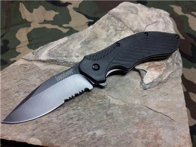 Kershaw Clash Folding Knife A/O Folder Combo Edge Black By: Ken Onion - 1605CKTST - Image 6