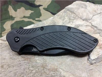 Kershaw Clash Folding Knife A/O Folder Combo Edge Black By: Ken Onion - 1605CKTST - Image 9