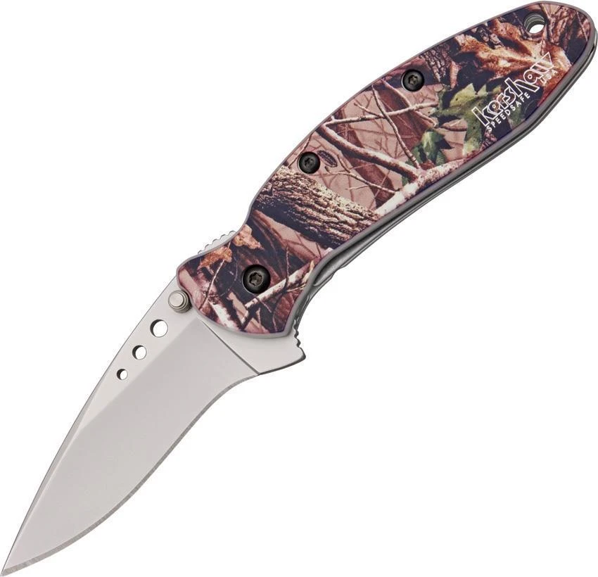 Kershaw Scallion Camo Linerlock A/O Blade RealTree Hardwoods Folding Knife 1620C - Image 3