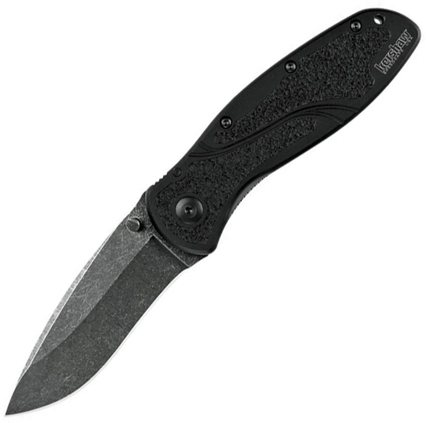 Kershaw Blur Linerlock A/O Blackwash Blade Ken Onion Black Folding Knife 1670BW - Image 3