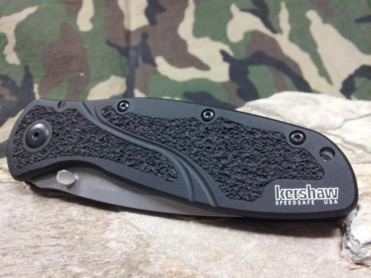 Kershaw Blur Linerlock A/O Knife Stonewash S30V Stainless 4.5" - 1670S30V - Image 6