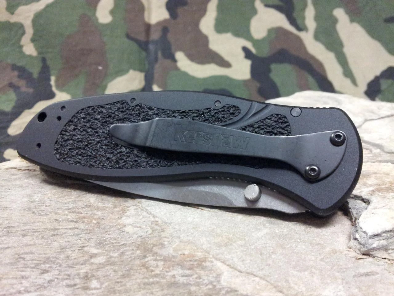 Kershaw Blur Linerlock A/O Knife Stonewash S30V Stainless 4.5" - 1670S30V - Image 7