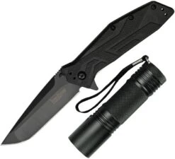 Kershaw Brawler Linerlock A/O Knife & CREE LED Flashlight Pack 1990KITX