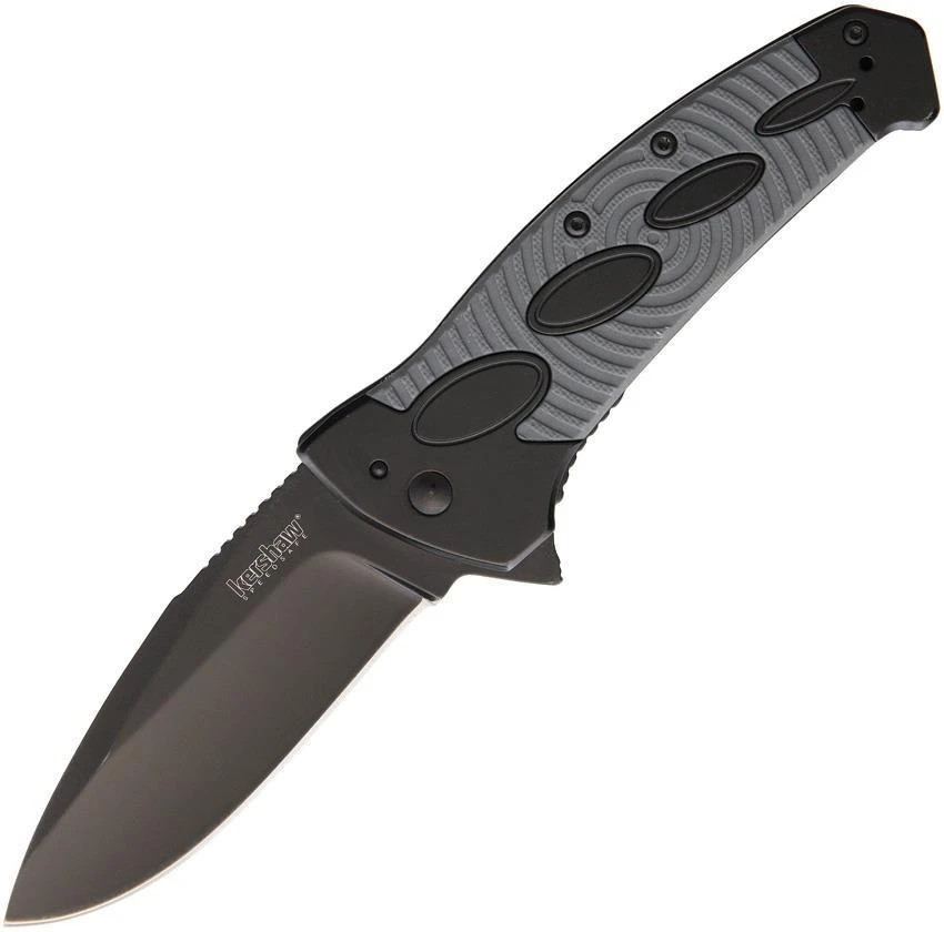 Kershaw Identity Framelock A/O Blade Gray & Black Handle Folding Knife EDC 1995