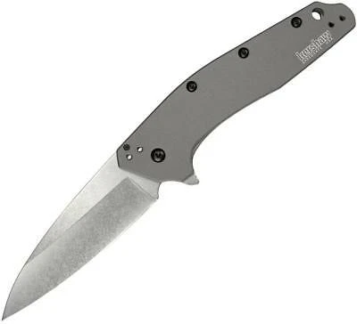 Kershaw Dividend Linerlock A/O Blade Gray Anodize Aluminum Folding Knife 1812GRY - Image 2