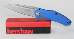 Discontinued Kershaw Natrix Pocket Knife Blue G-10 Handle Assisted Opening Plain Edge 7007BLU
