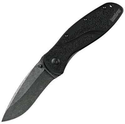 Kershaw Blur Linerlock A/O Blackwash Blade Ken Onion Black Folding Knife 1670BW - Image 2