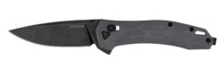 Kershaw Covalent Folding Knife Gray GFN Handle D2 Drop Point Plain Black Blade 2042