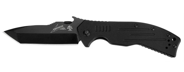 Kershaw Emerson CQC-8K Black G10 Handle Black Tanto Blade Knife W/ Wave 6044TBLK