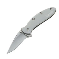 Kershaw Ken Onion Chive Folding Knife Plain Edge Blade Stainless Steel Handle W/ Neck Sheath 1600