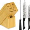 Kershaw Luna 6 Piece Hammered Finish Kitchen Block Knife Set & Sharpener 0620