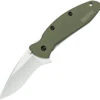Kershaw Scallion Linerlock A/O Recurve Blade Olive Drab Folding Knife EDC 1620OL