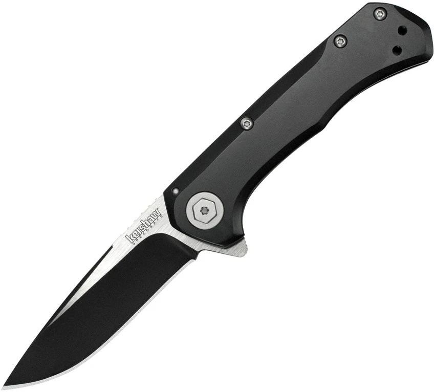 Kershaw Showtime Framelock A/O Blade Black Oxide Handle Folding Knife EDC 1955