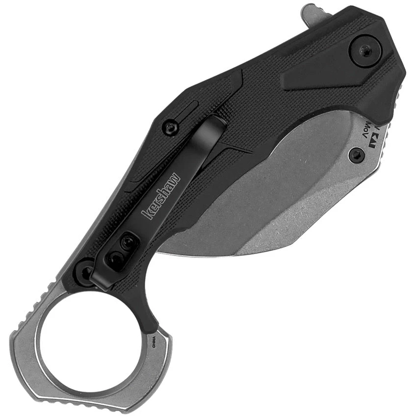 Kershaw Outlier Linerlock A/O Black GFN Folding SW 8Cr13MoV Pocket Knife 2064SW - Image 2