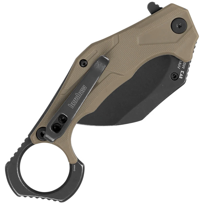 Kershaw Outlier Linerlock A/O Tan GFN Folding 8Cr13MoV Pocket Knife 2064TANBW - Image 2