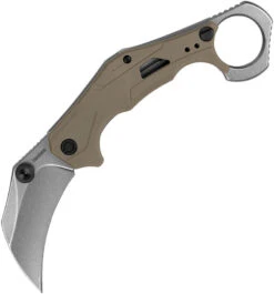 Kershaw Outlier Linerlock A/O Tan GFN Folding SW 8Cr13MoV Pocket Knife 2064TANSW