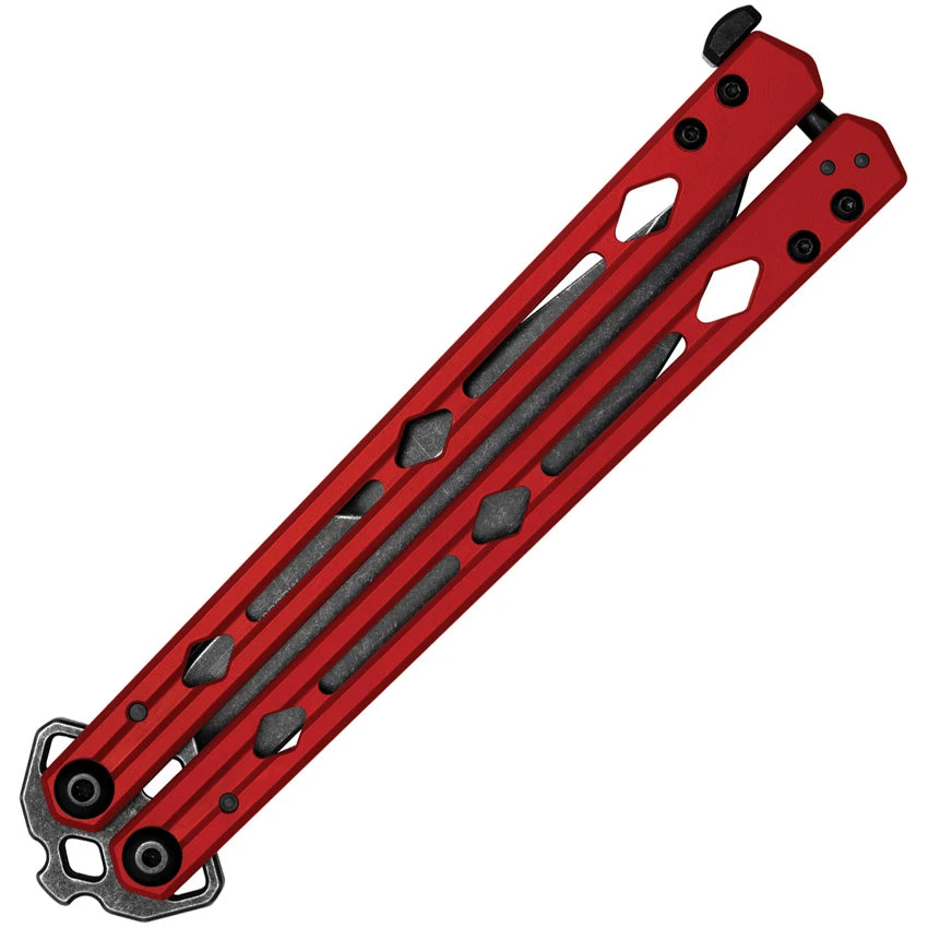 Kershaw Lucha Balisong Red Stainless 14C28N Clip Point Butterfly Knife 5150RDBW - Image 2