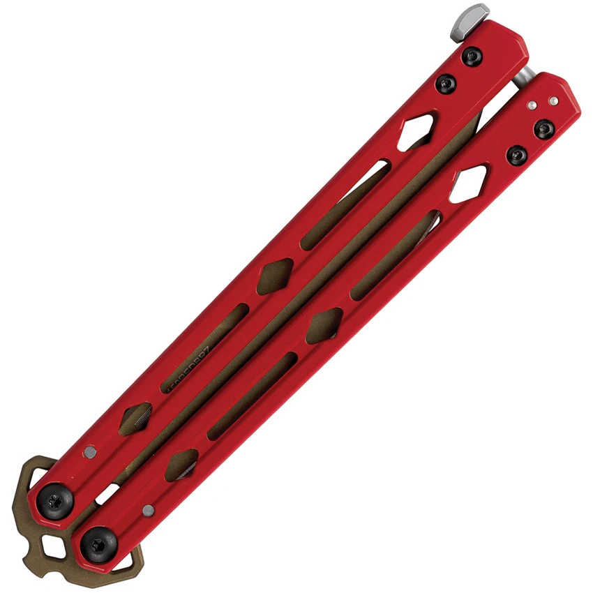 Kershaw Lucha Balisong Red Stainless Bronze 14C28N Butterfly Knife 5150REDBRZ - Image 2