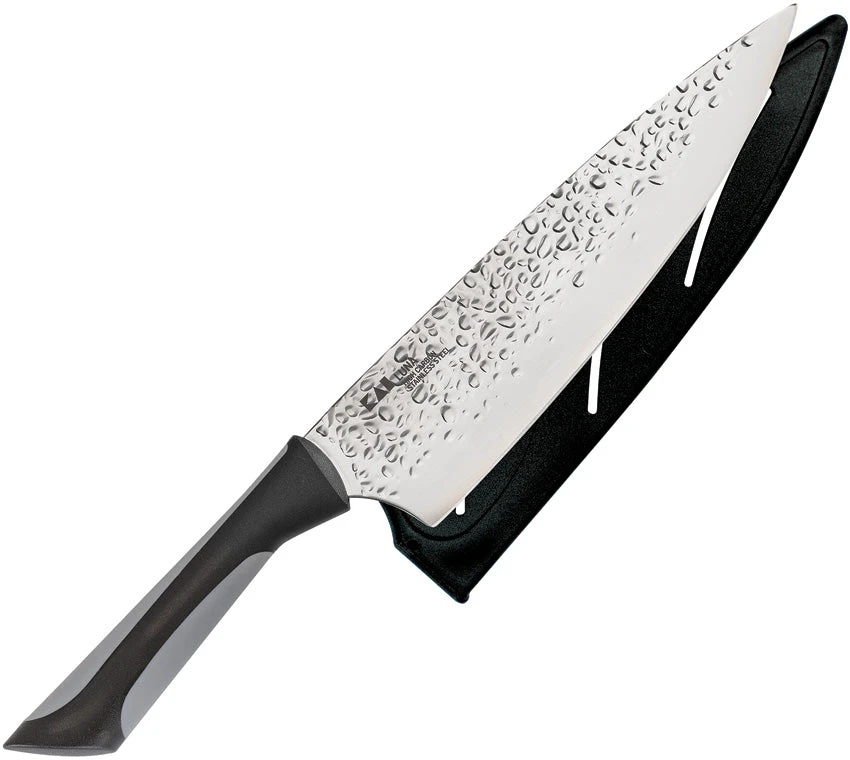 Kershaw 8" Fixed High Carbon Blade Black & Gray Kitchen Luna Chefs Knife 7066