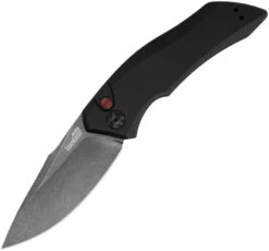 Kershaw Automatic Launch 1 Knife Button Lock Black Aluminum CPM-154 Stainless Drop Pt Blade 7100BW
