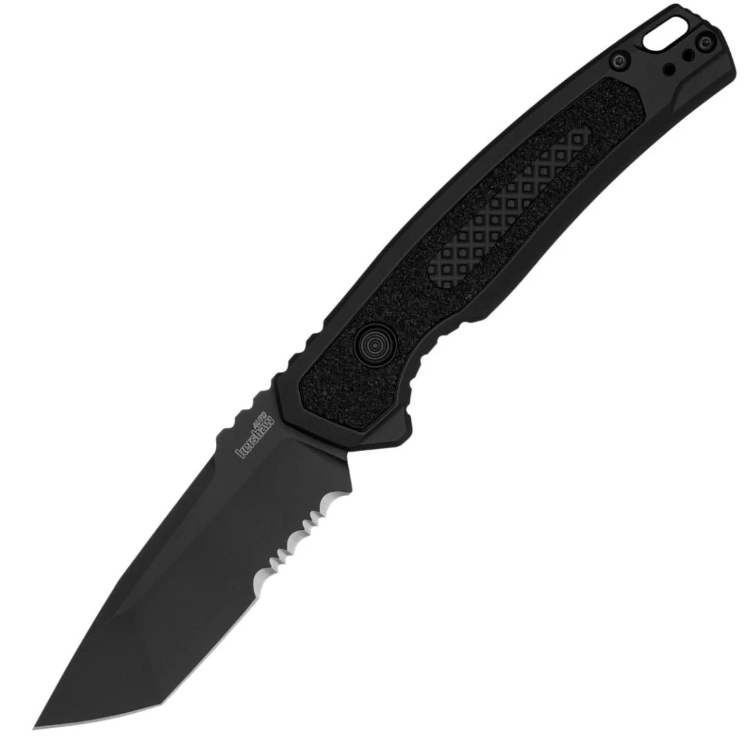 Kershaw Automatic Launch 16 Knife Button Lock Black Aluminum CPM-M4 Blade 7105
