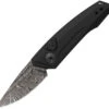 Kershaw Automatic Launch 9 Knife Button Lock Black Aluminum Damascus Blade 7250DAM