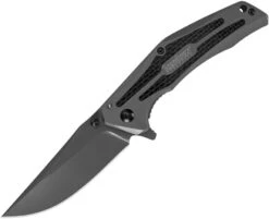Kershaw Duojet Framelock A/O Black Carbon Fiber Folding Pocket Knife 8300X
