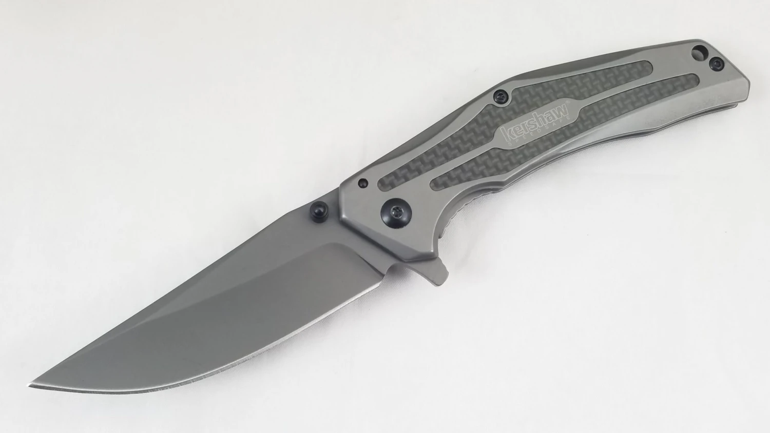 Kershaw Duojet Framelock A/O Black Carbon Fiber Folding Pocket Knife 8300X - Image 2