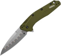 Kershaw Dividend Composite Linerlock A/O Factory Second Green Folding Knife X1812OLCBB