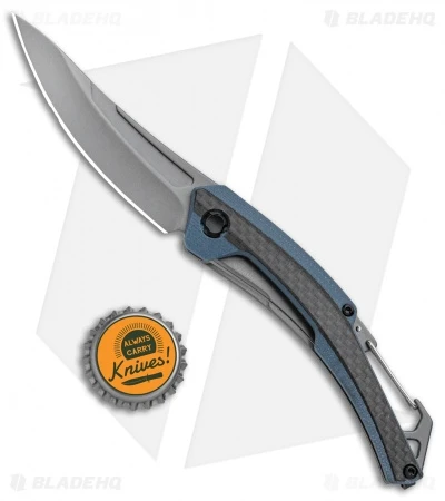 Kershaw Reverb XL Frame Lock Knife Carabiner CF/G-10 (3" Gray) 1225 - Image 4