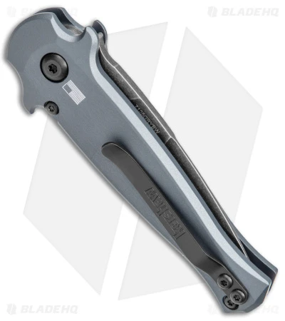 Kershaw Launch 12 Mini Stiletto Automatic Knife Gray/CF (2.5" Black Stonewash) - Image 3