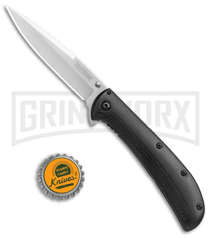 Kershaw Al Mar AM-4 Black G-10 Assisted Opening Knife - Satin Plain 2330 - Image 4