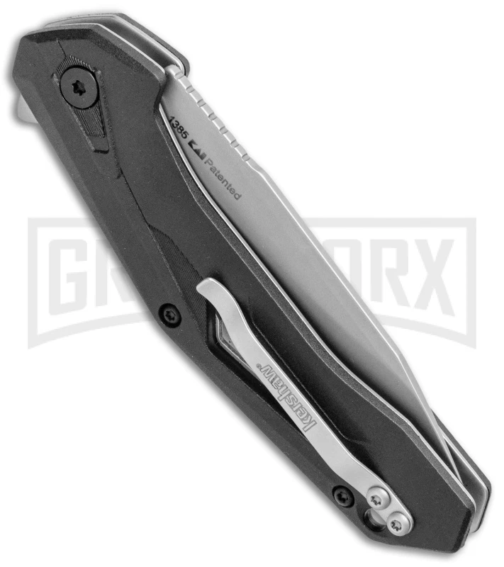 Kershaw Airlock Assisted Opening Knife Black FRN - 3" Bead Blast - Image 3