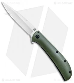 Kershaw Al Mar AM-3 Assisted Opening Knife Green G-10 (3" Satin) 2335GRN