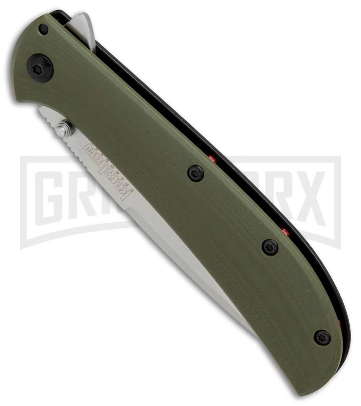 Kershaw Al Mar AM-4 Green G-10 Assisted Opening Knife - Satin Plain - Image 3