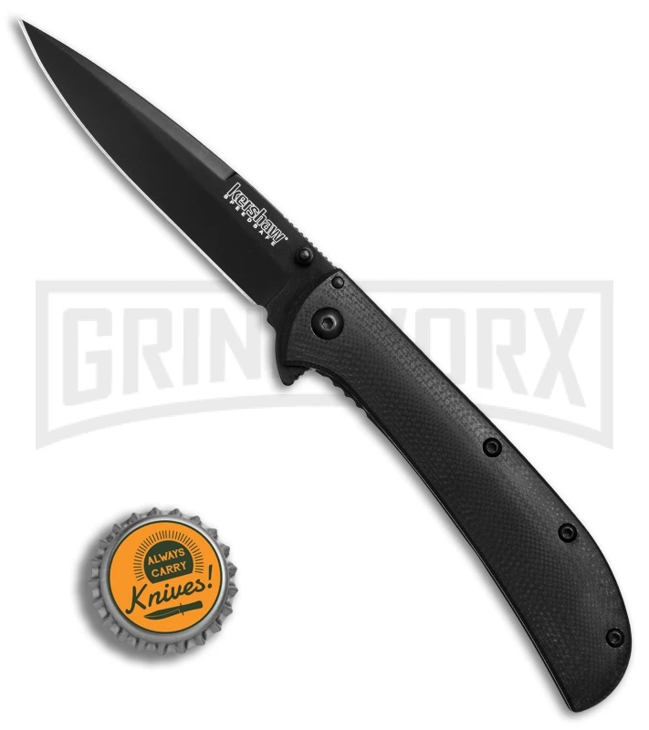 Kershaw Al Mar AM-4 Black G-10 Assisted Opening Knife - Black Plain 2330BLK - Image 4