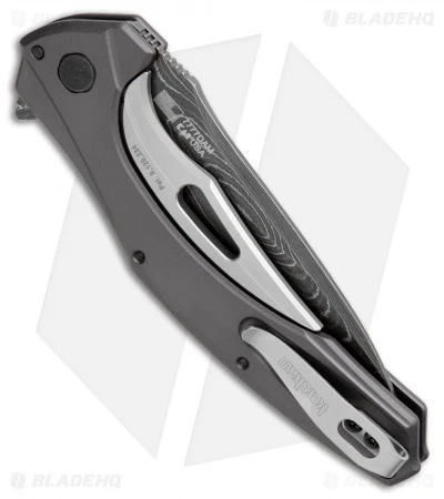 Kershaw Bareknuckle Sub Frame Lock Knife Gray Al (3.5" Damascus) 7777DAM - Image 3