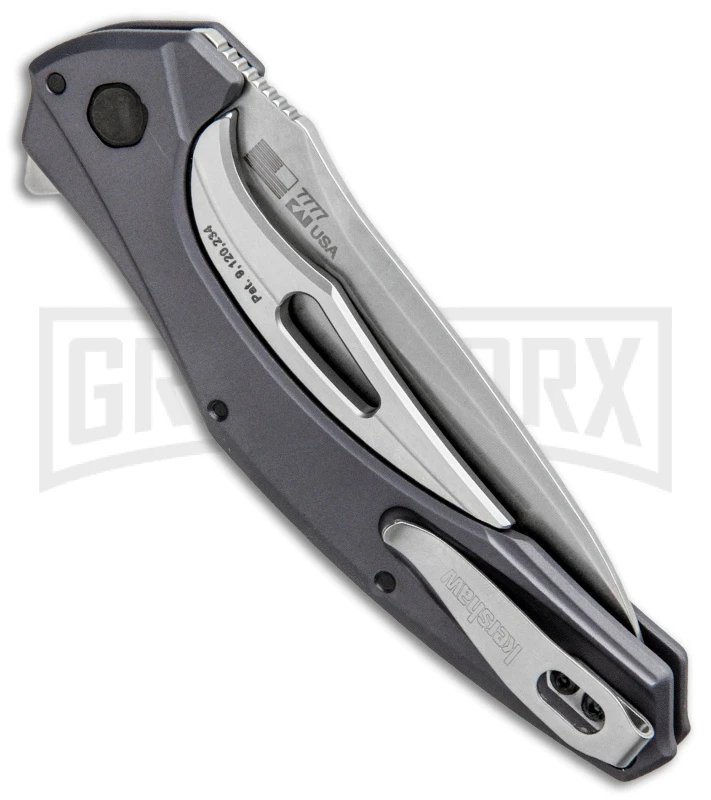 Kershaw Bareknuckle Sub Frame Lock Knife Gray Aluminum Stonewash - Image 3