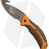 Kershaw Buck Commander Lonerock Folding Guthook Lock Back Knife (3.5" Brown)