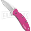 Kershaw Chive Pink Assisted Opening Knife - Bead Blast Plain