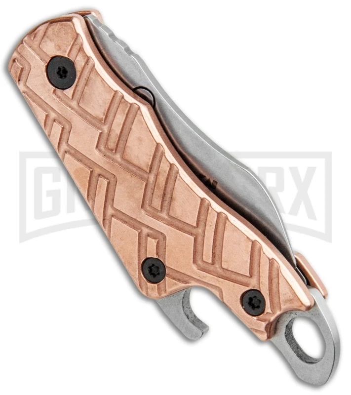 Kershaw Copper Cinder Keychain Knife Bottle Opener - Stonewash - Image 3