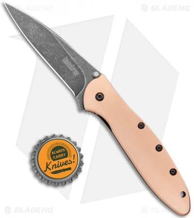 Kershaw Leek Assisted Opening Knife Copper (3" Black SW) 1660CUBW - Image 4
