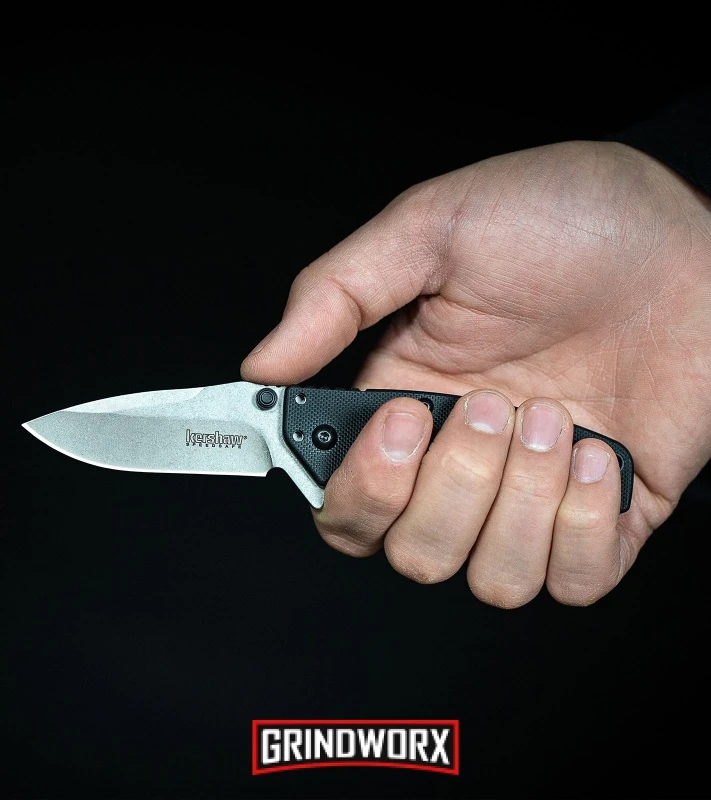 Kershaw Cryo II Tanto Assisted Opening Knife - BlackWash Plain - Image 3
