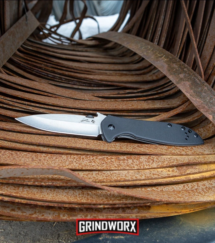 Kershaw Emerson CQC-4KXL 3.9" Frame Lock Knife Stonewash - Image 6