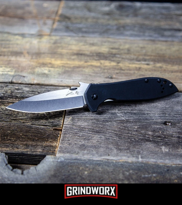 Kershaw Emerson CQC-6K Black G-10 Folding Knife - Stonewash Plain - Image 3