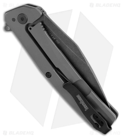 Kershaw Flyby Spring Assisted Frame Lock Knife Gray Steel (3" Black SW D2) 1404 - Image 3