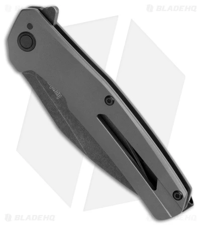 Kershaw Flyby Spring Assisted Frame Lock Knife Gray Steel (3" Black SW D2) 1404 - Image 2