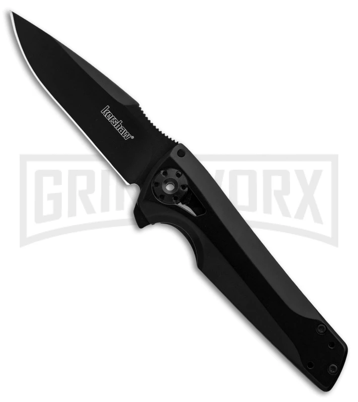 Kershaw Flythrough Frame Lock Knife Black Drop Point